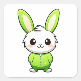 Adesivo Quadrado Bicho de coelho doce