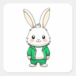 Adesivo Quadrado Bicho de coelho doce