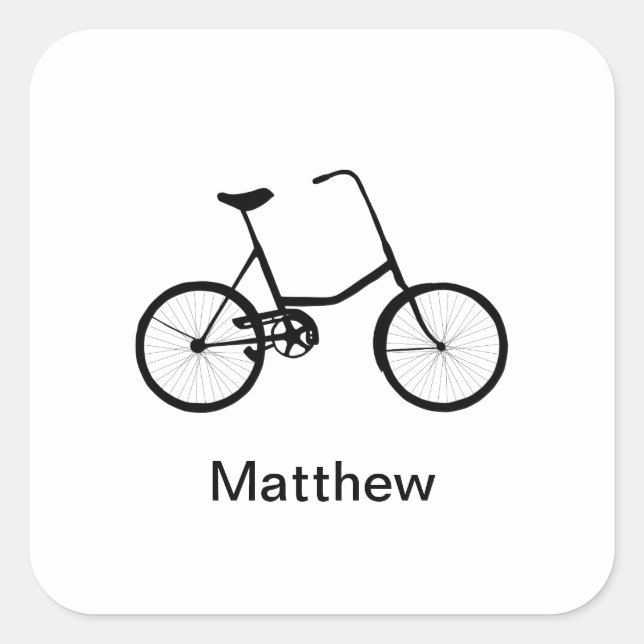 Adesivo Quadrado Bicicleta Personalizada (Frente)