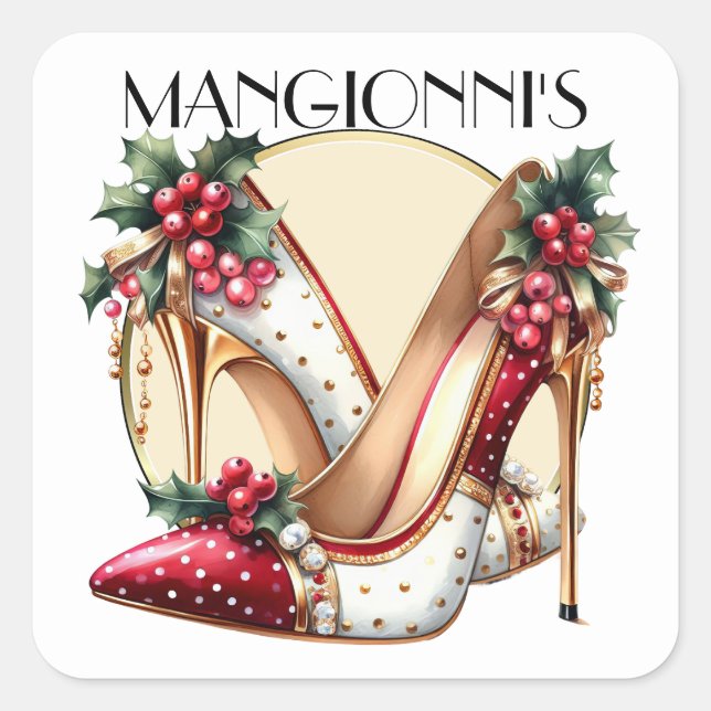 Adesivo Quadrado Bicking It High Heels (Frente)