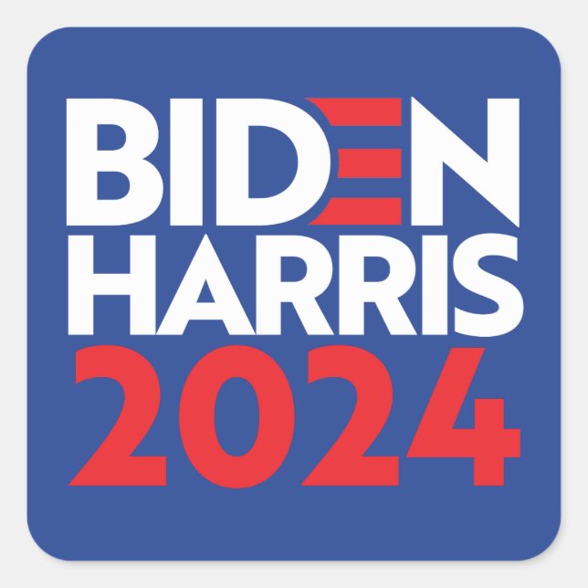 Adesivo Quadrado Biden Harris 2024 (Frente)