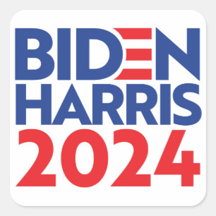 Adesivo Quadrado Biden Harris 2024
