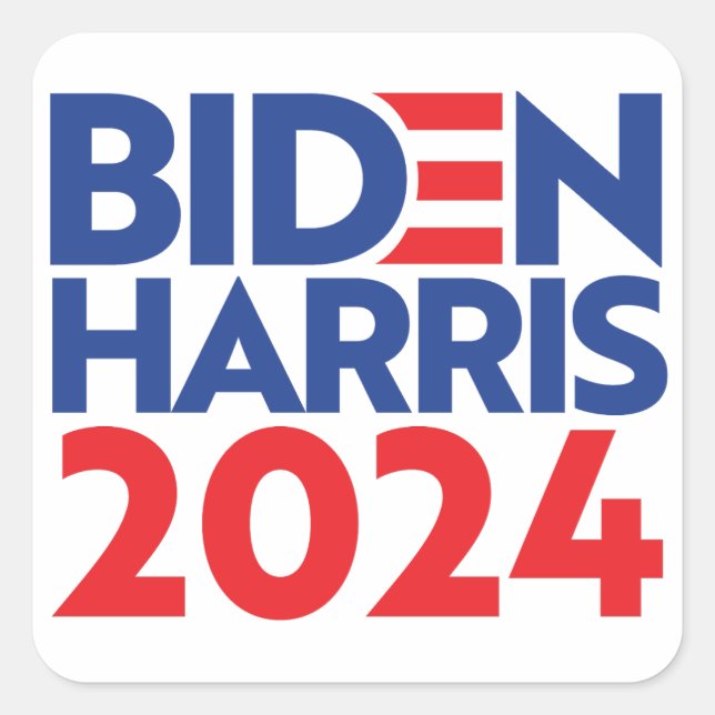 Adesivo Quadrado Biden Harris 2024 (Frente)