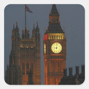 Adesivo Quadrado Big Ben-London-England
