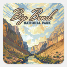 Big Bend National Park Texas Desert Retro