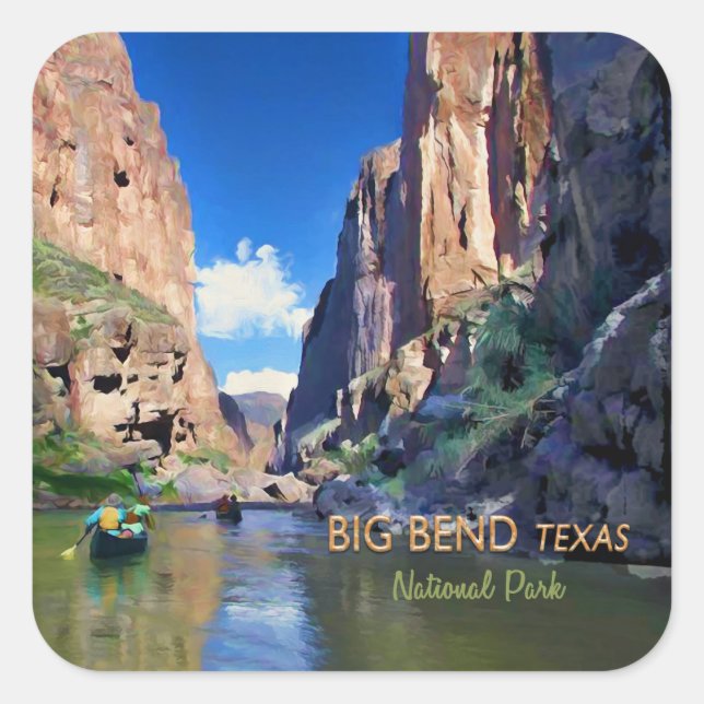 Adesivo Quadrado Big Bend Texas National Park Mariscal Canyon (Frente)