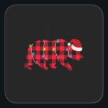 Adesivo Quadrado Big Broar Bear Buffalo Red Xadrez Luzes Christma<br><div class="desc">Este é um presente de Natal excelente. Sua família, amigos ou filhos vão adorar este presente depois que você o entregar a eles. Desejo a você e a sua família e amigos um Feliz Natal.</div>