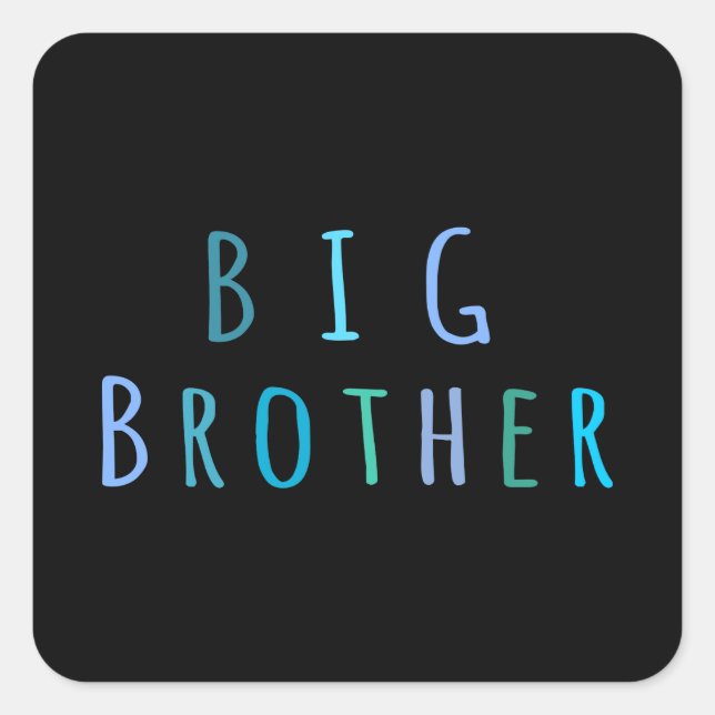Adesivo Quadrado Big Brother em azul (Frente)
