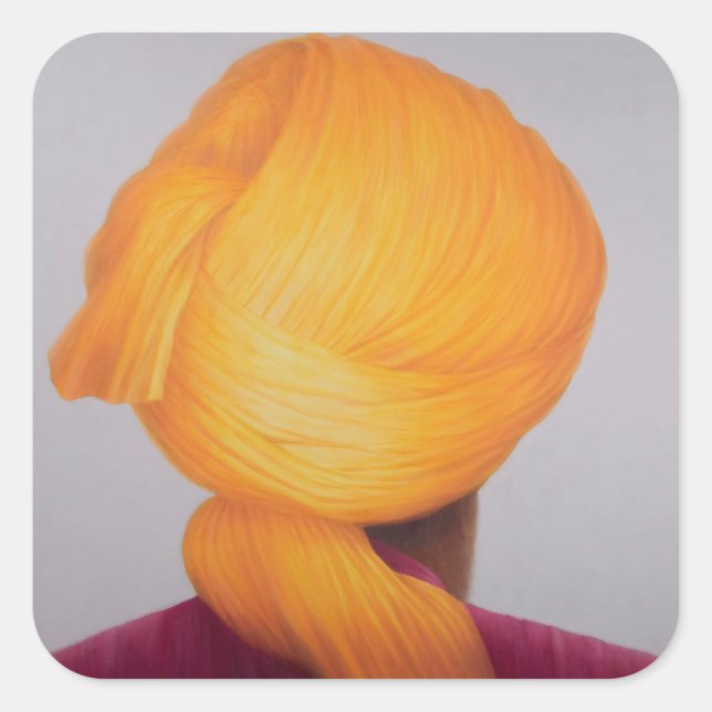 Adesivo Quadrado Big Saffron Turban (Frente)