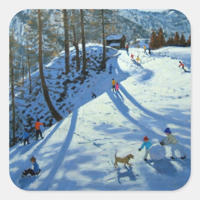 Adesivo Quadrado Big Snowball Zermatt (Frente)