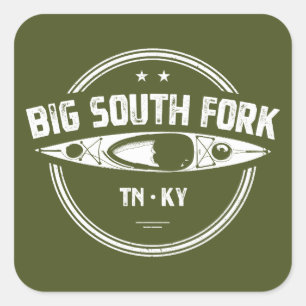 Adesivo Quadrado Big South Fork National River Kayak