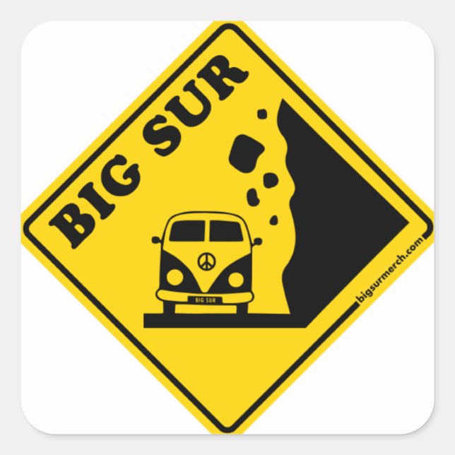 Adesivo Quadrado Big Sur Yellow Bus (Frente)