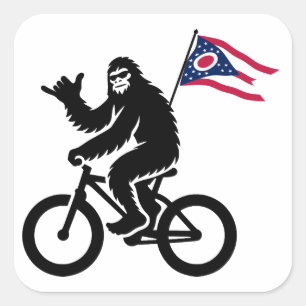 Adesivo Quadrado Bigfoot Cycling Ohio Flag