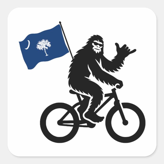 Adesivo Quadrado Bigfoot Cycling South Carolina Flag (Frente)