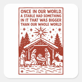 Adesivo Quadrado Bigger than our whole world 1