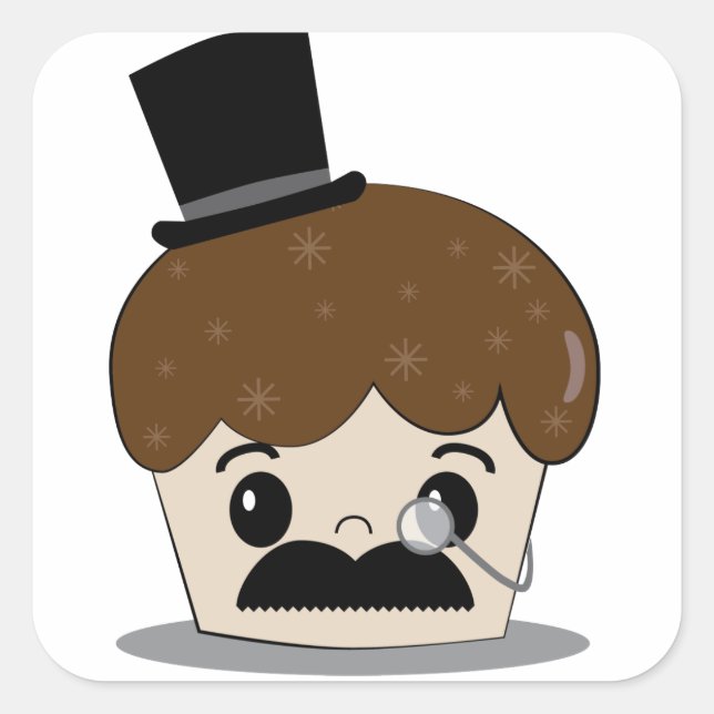 Adesivo Quadrado Bigode (Frente)