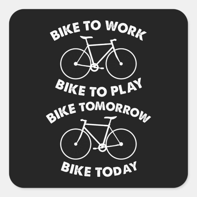 Adesivo Quadrado Bike Forever - Ciclo Legal (Frente)