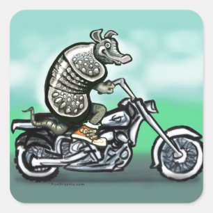 Adesivo Quadrado Biker Club Dillo