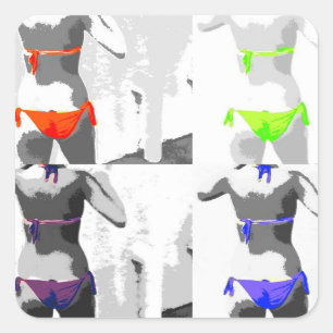 Adesivo Quadrado ~Bikini~ POP ART STICKER