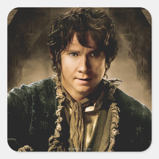 Adesivo Quadrado BILBO BAGGINS™ Caracter Poster 1 (Frente)
