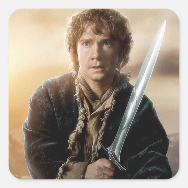 Adesivo Quadrado BILBO BAGGINS™ Caracter Poster 2 (Frente)