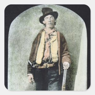 Adesivo Quadrado Billy o miúdo (gravura colorida)
