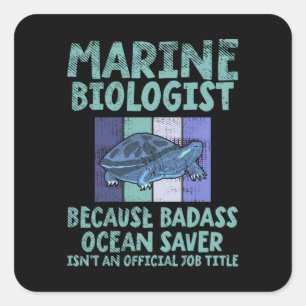 Adesivo Quadrado Biologia Marinha