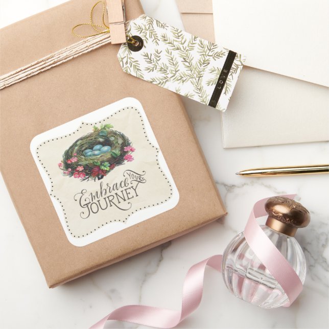 Adesivo Quadrado Bird Nest Sticker (Presentear)