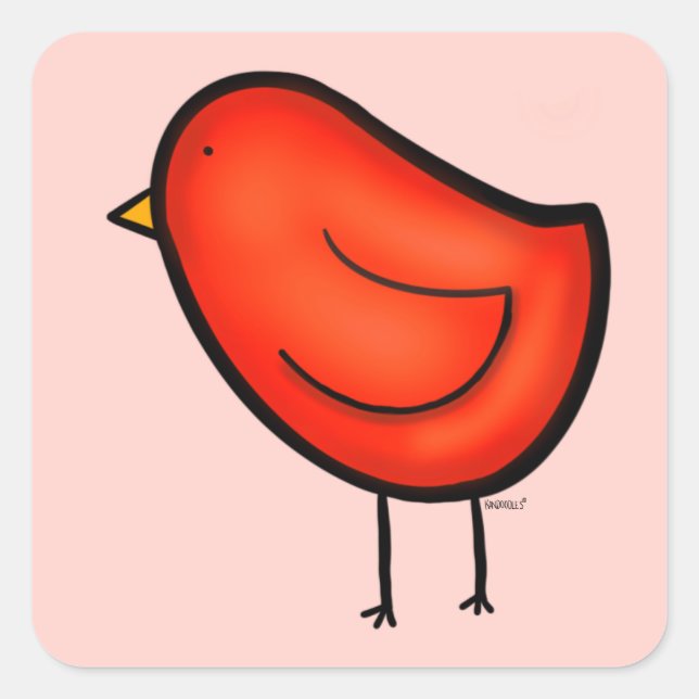 Adesivo Quadrado Bird Sticker (Frente)
