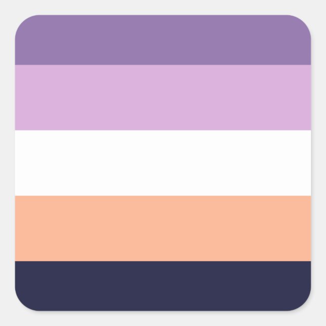 Adesivo Quadrado Biromantic Pride Flag (Frente)