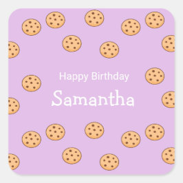 Adesivo Quadrado Biscoitos de chocolate, rosbife