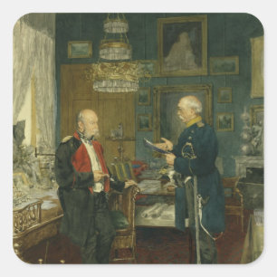 Adesivo Quadrado Bismarck com imperador Wilhelm mim