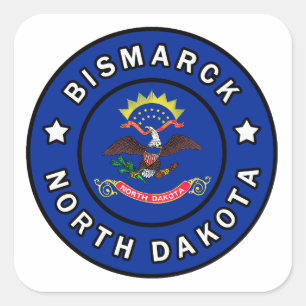 Adesivo Quadrado Bismarck North Dakota