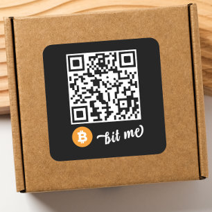 Adesivo Quadrado Bitmoney (BTC) Wallet QR Code Sticker - Quadrado