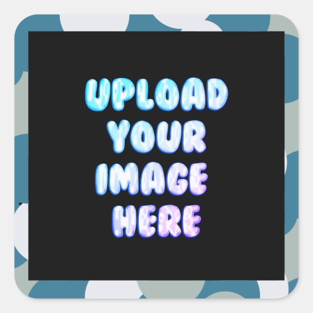 Adesivo Quadrado Black Classic Round Sticker with a Business Logo (Frente)