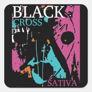 Adesivo Quadrado Black Cross SATIVA