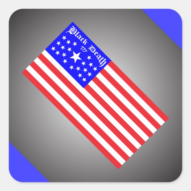 Adesivo Quadrado Black Death 77 - Freed Em (Frente)