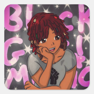Adesivo Quadrado Black Girl Magic Sticker
