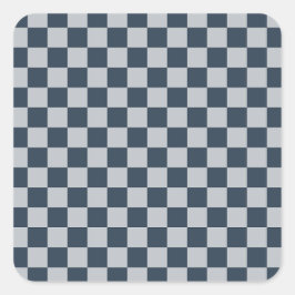 Adesivo Quadrado Black ice checkered board pattern