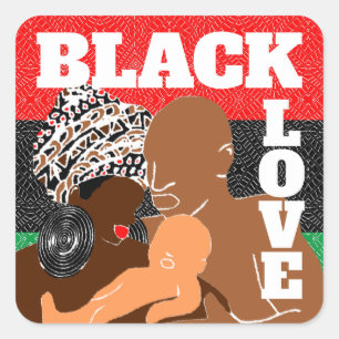 Adesivo Quadrado Black Love Brown Love Black Family