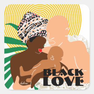 Adesivo Quadrado Black Love Brown Love Black Family