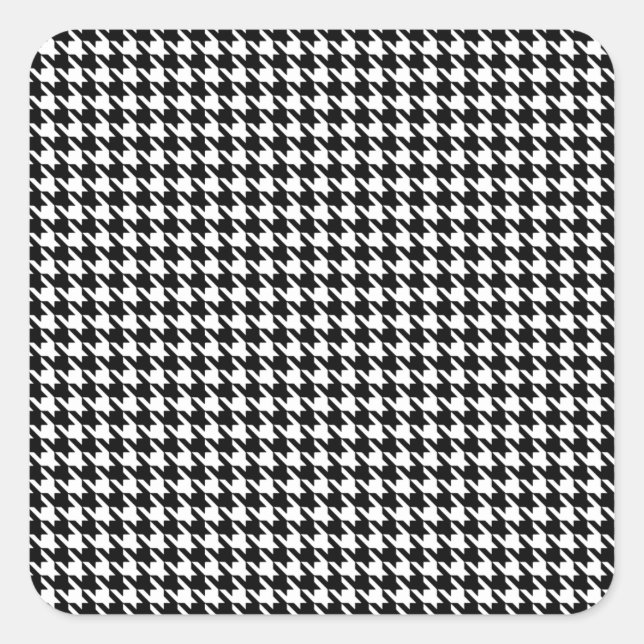 Adesivo Quadrado Black Modern Houndstooth em Emporiomoffa (Frente)