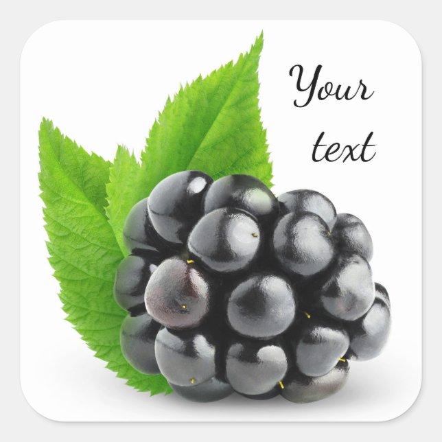 Adesivo Quadrado Blackberry (Frente)