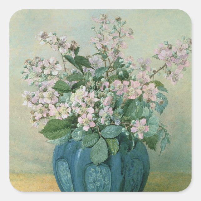 Adesivo Quadrado Blackberry Blossoms (Frente)