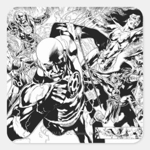 Adesivo Quadrado Blackest Night Comic Panel
