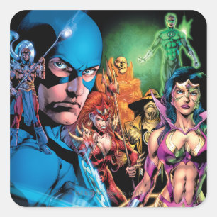 Adesivo Quadrado Blackest Night Comic Panel 2 - Cor