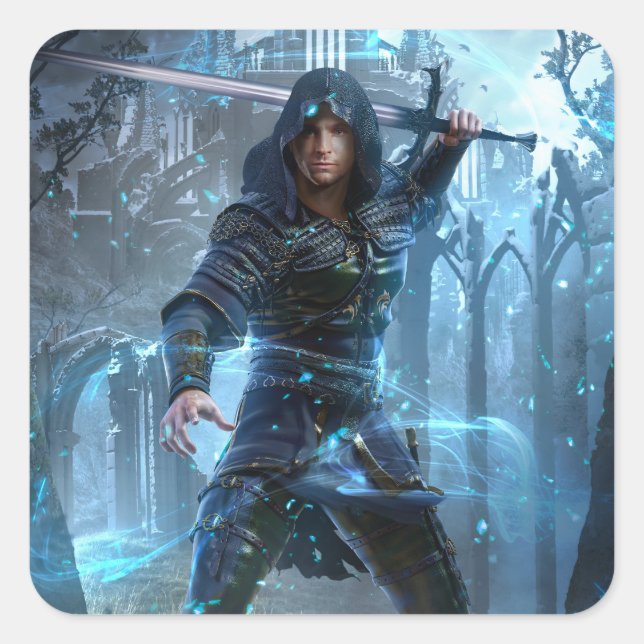 Adesivo Quadrado Blackmark Epic Fantasy Art Sticker (Frente)