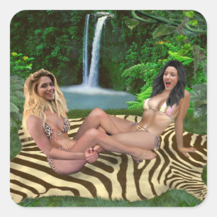 ADESIVO QUADRADO BLONDE VS BRUNETTE