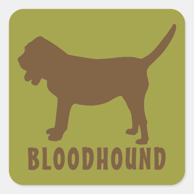 Adesivo Quadrado Bloodhound (Frente)