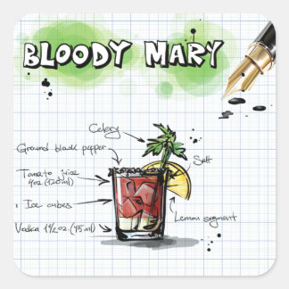 Adesivo Quadrado Bloody Mary